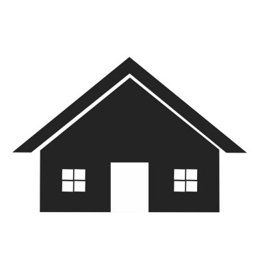 Ev düğmesi simgesi. Ev ikonu. Basit bir ev sembolü. Vektör illüstrasyonu.