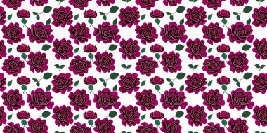 Kusursuz bir tropikal çiçek deseninin vektör çizimi