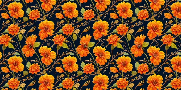 Векторна Ілюстрація Безшовного Фону Тропічного Квіткового Візерунка — стоковий вектор