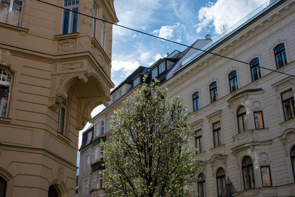 Vienna, austria. april 1, 2023 the majestic melange captivating architectural delights on the streets of vienna