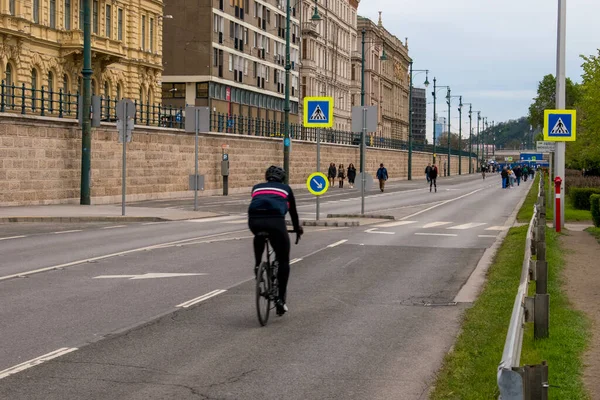 Budapest Hongrie Avril 2023 Pédaler Dans Tranquillité Après Midi Vélo — Photo