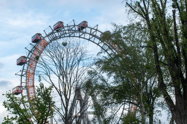 Vienna Austria Abril 2023 Majestuosa Noria Gigante Parque Atracciones Prater — Foto de Stock
