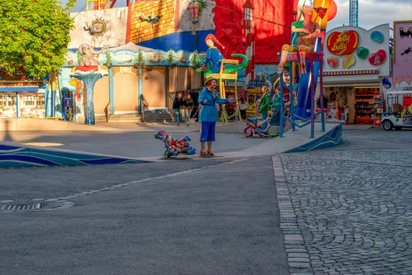 Viyana Avusturya Nisan 2023 Öğleden Sonra Işığında Prater Lunapark Manzarası — Stok fotoğraf