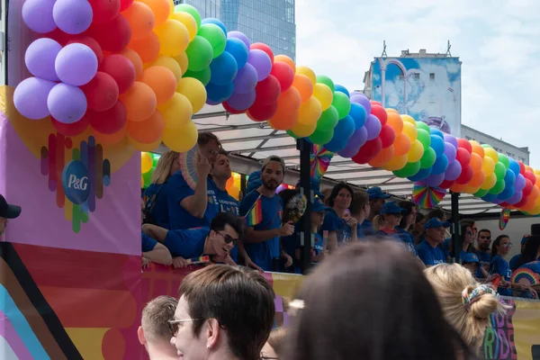 Juni 2023 Warszawa Polen Tiotusentals Människor Marscherade Warszawas Pride Parad — Stockfoto
