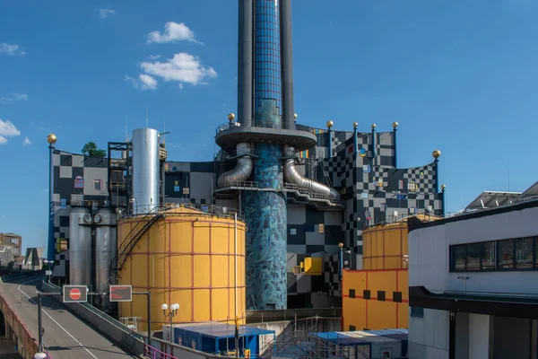 Viena Austria Julio 2023 Creación Icónica Fábrica Incineración Residuos Spittelau — Foto de Stock