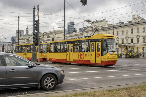Sierra Warsaw Polonia Junio 2023 Experimente Transporte Urbano Eficiente Con — Foto de Stock
