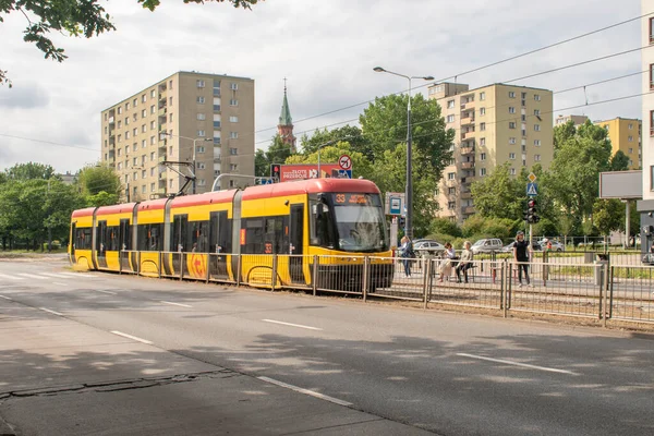 Sierra Warsaw Polonia Junio 2023 Experimente Transporte Urbano Eficiente Con — Foto de Stock
