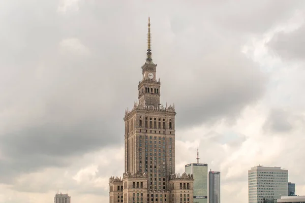 stock image warsaw, poland. 15 june 2023: A renowned symbol in Warsaw, Poland's city center, the Palace of Culture and Science stands tall as an architectural marvel, showcasing the city's rich history