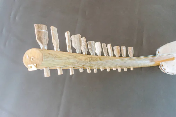 Ugandan Adungu Discover Enchanting Sounds Ugandan Adungu Instrument Striking Black — Stock Photo, Image