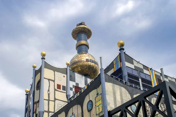 Wien Österrike Juli 2023 Spittelau Avfallsförbränningsfabrik Hundertwassers Ikoniska Skapande Vienna — Stockfoto