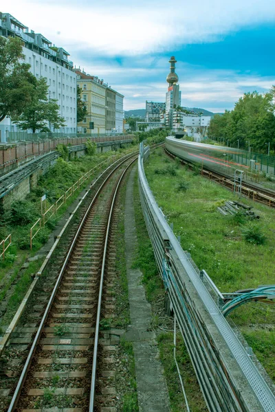 Wien Österreich August 2023 Spittelau Wiens Einzigartige Müllverbrennungsanlage Von Hundertwasser — Stockfoto