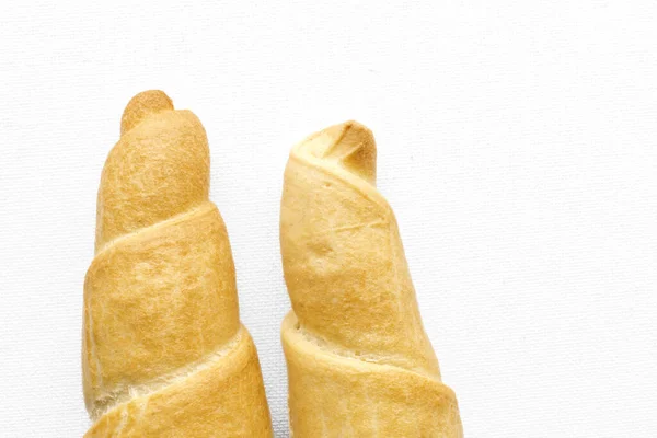 Salted Breadstick Złotobrązowa Pałeczka Chlebowa Odrobiną Soli Zapewniająca Chrupiącą Pikantną — Zdjęcie stockowe