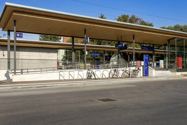 Viena Austria Ago 2023 Estación Strebersdorf Sufrido Cambio Imagen Moderno —  Fotos de Stock