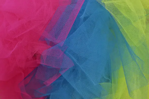 Vibrant Textured Net Fabric Ein Netzstoff Mit Lebendigen Farben Und — Stockfoto