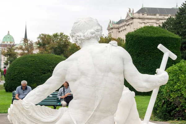 Вена Австрия Сен 2023 Полюбуйтесь Очаровательным Тритоном Найадом Фунтеном Шедевром — стоковое фото