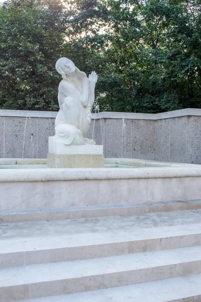 Viena Áustria Aug 2023 Schubert Fountain Esta Fonte Apresenta Uma — Fotografia de Stock