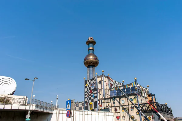 Viena Austria Sep 2023 Fábrica Incineración Residuos Spittelau Hundertwassers Creación — Foto de Stock