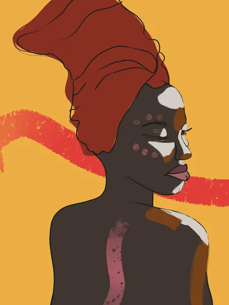 Femme Africaine Illustration Abstraite — Photo