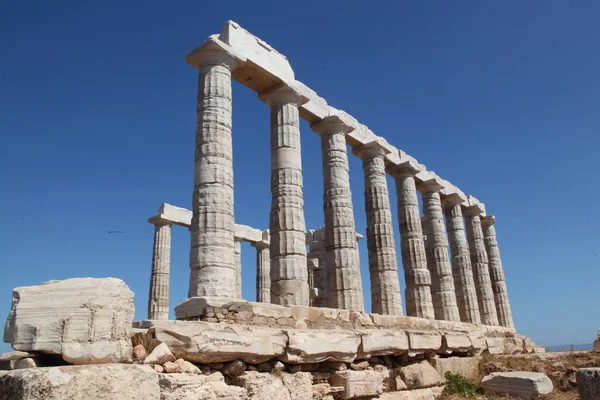 The Ancient Greeks knew how to choose a site for a temple. At Cape Sounion, 70km south of Athens, the Temple of Poseidon stands on a craggy spur that plunges 65m to the sea.