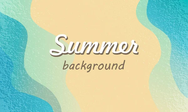 夏の抽象的な背景 グランジ波とビーチのトップビュー ウェブ サイト バナー ポスター グリーティングカード ブックカバー 小冊子印刷 チラシのベクトルイラスト — ストックベクタ