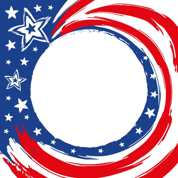 Usa Frame Circle Copy Space Your Text American Patriotic Design — Stock Vector