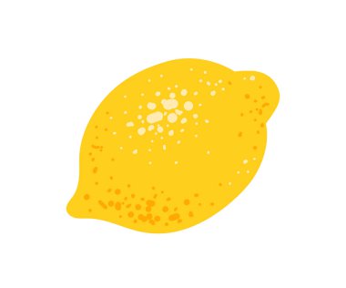 Sarı olgun limon şeffaf arka planda izole edilmiş. Taze narenciye. Limonata yapmak için gerekli malzemeler. C vitamini sağlıklı yiyecekler. Düz bir şekilde elle çizilmiş illüstrasyon