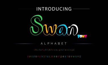 Funky renkli karikatür yazı tipi. vektör alfabesi