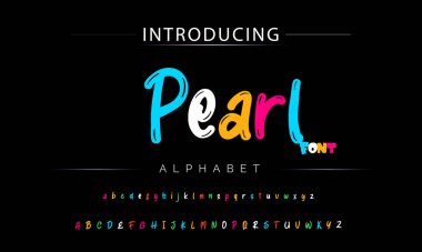 Funky renkli karikatür yazı tipi. vektör alfabesi