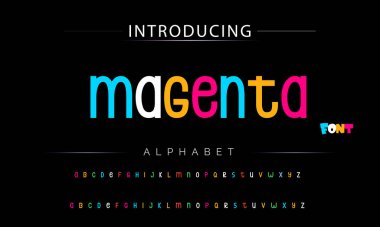 Funky renkli karikatür yazı tipi. vektör alfabesi