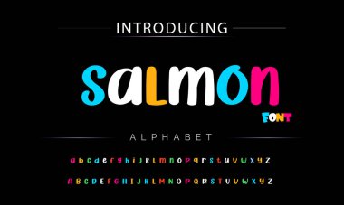 Funky renkli karikatür yazı tipi. vektör alfabesi