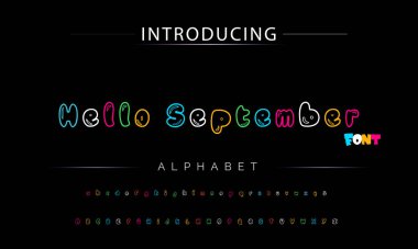 Funky renkli karikatür yazı tipi. vektör alfabesi