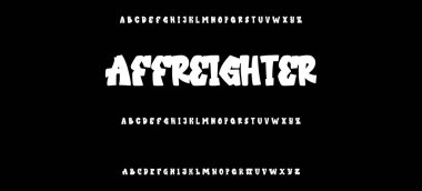 Klasik sokak sanatı grafiti yazı tipi. vektör alfabesi.