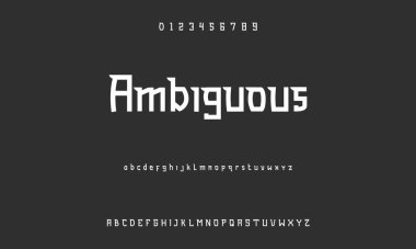 Geleceğin modern alfabe yazı tipi. Spor, teknoloji, dijital, film logosu tasarımı için tipografi kentsel yazı tipleri