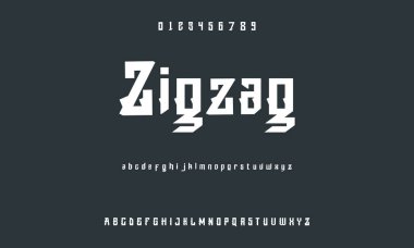 Geleceğin modern alfabe yazı tipi. Spor, teknoloji, dijital, film logosu tasarımı için tipografi kentsel yazı tipleri