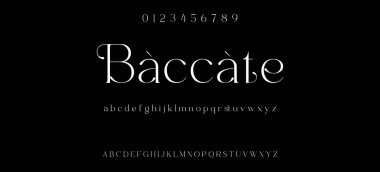 Elegant Font Uppercase Lowercase and Number. Classic Lettering Minimal Fashion Designs. Typography modern serif fonts regular decorative vintage concept. vector illustration.luxiva, the luxury type elegant font and glamour alphabet vector set