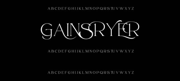 Элегантный верхний регистр шрифта. Минимальная мода на классические буквы. Типография современных засечек шрифты регулярные декоративные винтажные концепции. luxiva, роскошный тип элегантного шрифта и гламура.