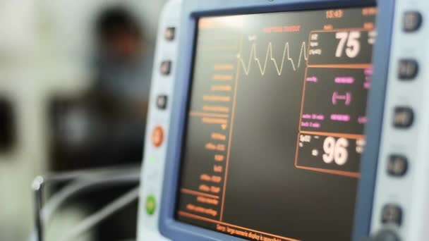 Monitor Hospital Tratamiento Médico Concepto Salud Símbolo Salud Cardiólogo Icu — Vídeos de Stock