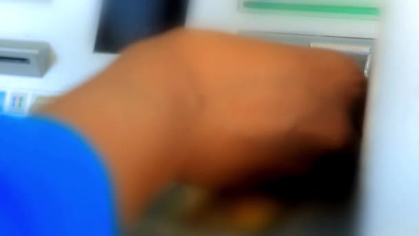 Distributeur Automatique Billets Prendre Argent Comptant Sur Retrait Bancaire Automatique — Video