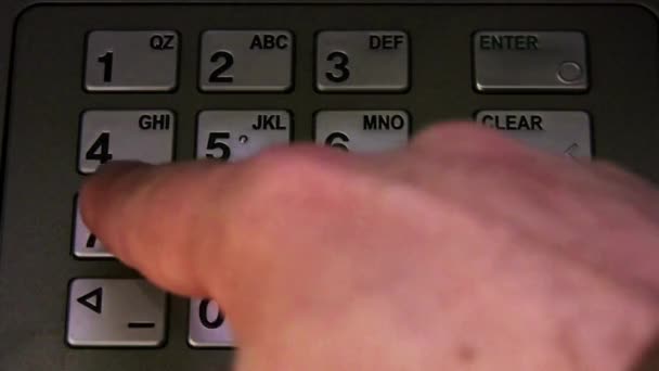 Person Hands Make Transaction Atm Getting Money Cash Machine Credit — Stock Video