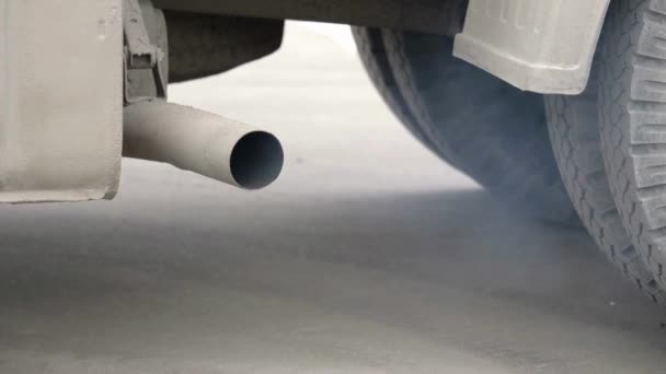 Tlenek Węgla Rury Wydechowej Samochodów Kryzys Zanieczyszczenia Powietrza Mieście Pojazdów — Wideo stockowe