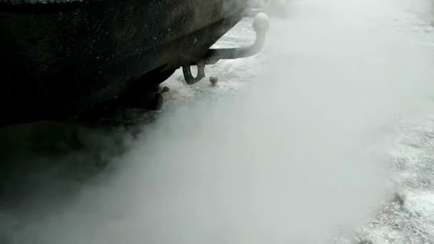 Kouř Auto Potrubí Znečištění Automobil Automobilový Průmysl Automobilové Prostředí Špinavý — Stock video
