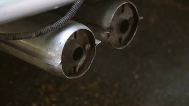 Coche Produce Emisiones Tóxicas Gases Escape Gases Combustión Combustibles — Vídeos de Stock