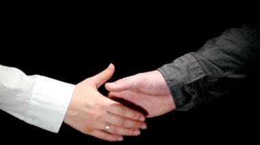 Başarılı iş adamları iyi bir anlaşmadan sonra el sıkışıyorlar. Grup destek konsepti toplantısı arka planı