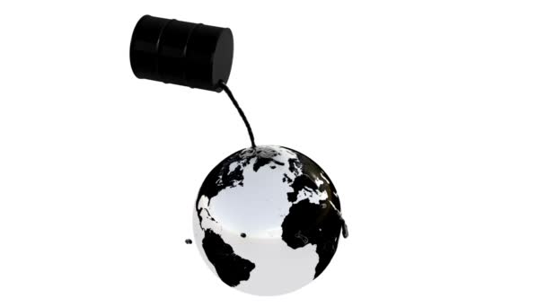 Δεξαμενή Πετρελαίου Διαρροές Φόντο Περιβαλλοντική Καταστροφή Διαρροή Παρουσίαση Vfx — Αρχείο Βίντεο