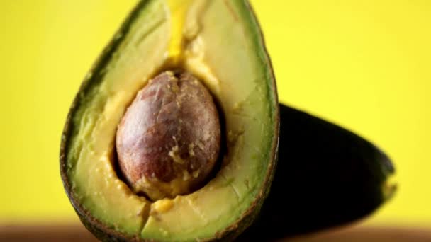 Guacamole Концепция Здорового Питания Крупный План Свежих Фруктов Авокадо Масла — стоковое видео