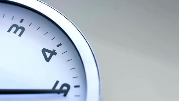 Timelapse Clock Pass Hour Analog Alarm Clock Almost Striking Movie — Stock video