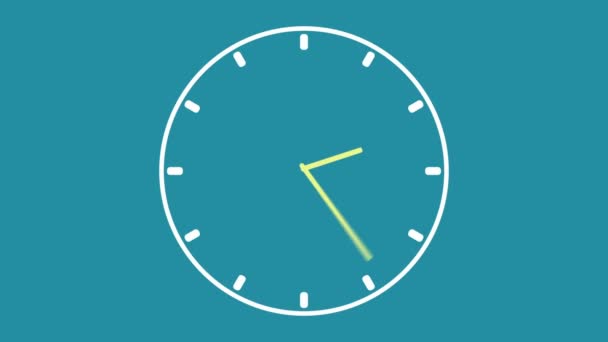 Zegar Całym Świecie Animacja Biznes Finanse Czas Zbliżenie Niebieskim Tle — Wideo stockowe