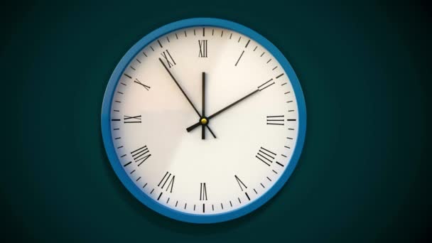 Horloge Cours Exécution Rapide Horloge Visage Montre Tournant Dans Timelapse — Video