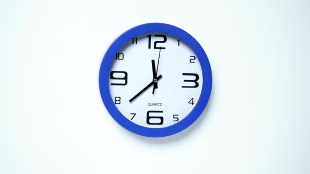 Time Lapse Clock Timelapse Reloj Pared Bucle Completo Tiempo Pasando — Vídeo de stock
