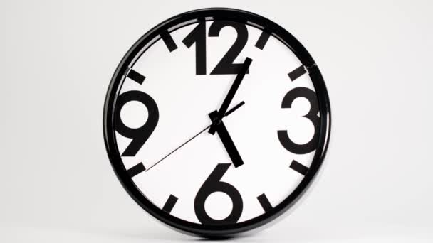 Часы Работают Быстро Часы Смотрят Лицо Вращения Хронологическом Порядке Концепция — стоковое видео